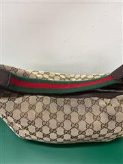 GUCCI MONOGRAM MEDIUM POP HOBO DARK BROW